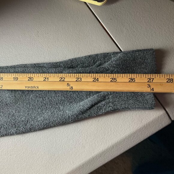 Lands' End XL Gray Cable Knit Cardigan Sweater Wool Bl Minimalist - Picture 10 of 11